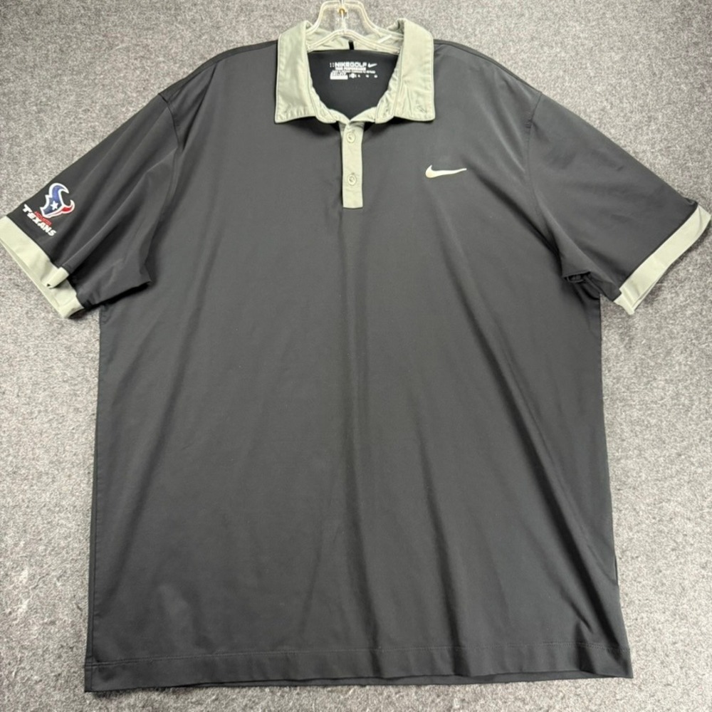 Nike Golf Tour Performance Houston Texans Polo Shirt Mens XL Dri Fit